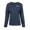 Thumbnail image for  Womens Navy Heather Long Sleeve Hooded Tee