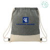 Thumbnail image for  Split Recycled Cotton Natural/Black Drawstring Bag