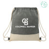 Thumbnail image for  Split Recycled Cotton Natural/Black Drawstring Bag