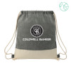 Thumbnail image for  Split Recycled Cotton Natural/Black Drawstring Bag