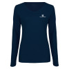 Thumbnail image for  Womens Navy Long Sleeve V Neck Tee