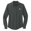 Thumbnail image for  Mercer + Mettle Womens Grey Crepe Long Sleeve Camp Blouse