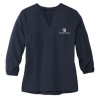 Thumbnail image for  Mercer + Mettle Womens Navy 3/4 Sleeve Crepe Blouse