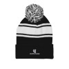 Thumbnail image for  Black/White Two Tone Knit Pom Beanie w/Cuff