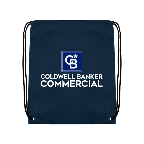 Navy Drawstring Backpack-Coldwell Banker Commercial