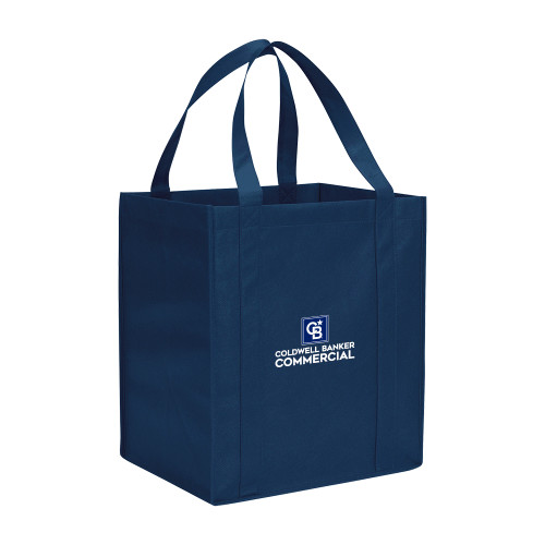 Non Woven Navy Grocery Tote-Coldwell Banker Commercial