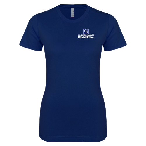 Next Level Womens Navy Boyfriend Tee-Coldwell Banker Commercial