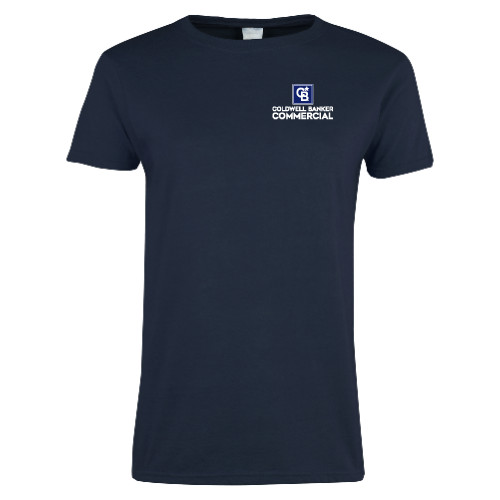 Womens Navy Short Sleeve Tee-Coldwell Banker Commercial