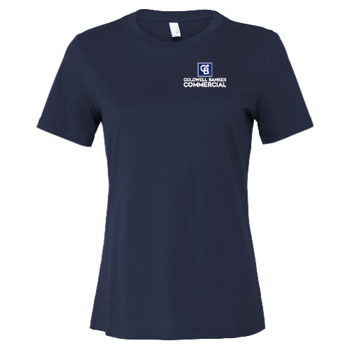 Bella + Canvas Womens Navy Relaxed Cotton T Shirt-Coldwell Banker Commercial