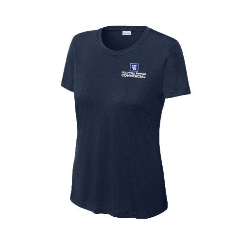 Womens Navy Performance Tee-Coldwell Banker Commercial