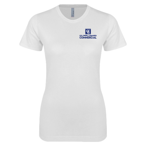 Next Level Womens White Boyfriend Tee-Coldwell Banker Commercial