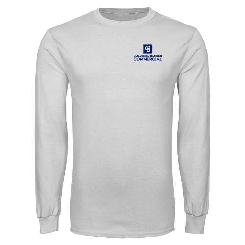 White Long Sleeve T Shirt-Coldwell Banker Commercial