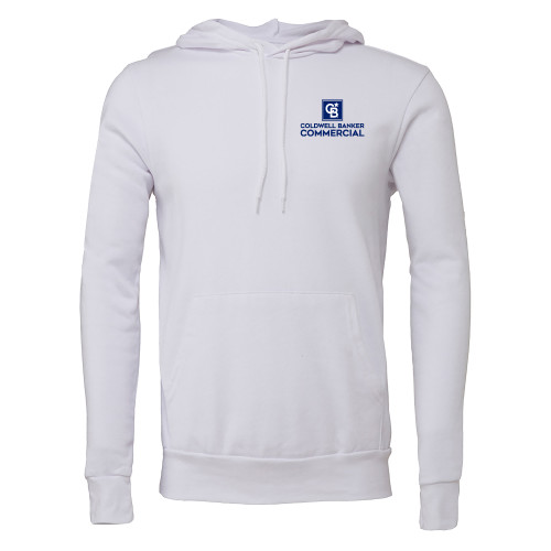 Bella + Canvas White Fleece Hood-Coldwell Banker Commercial