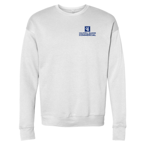 Bella + Canvas White Fleece Crew-Coldwell Banker Commercial