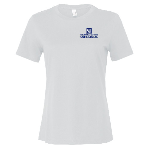 Bella + Canvas Womens White Relaxed Cotton T Shirt-Coldwell Banker Commercial