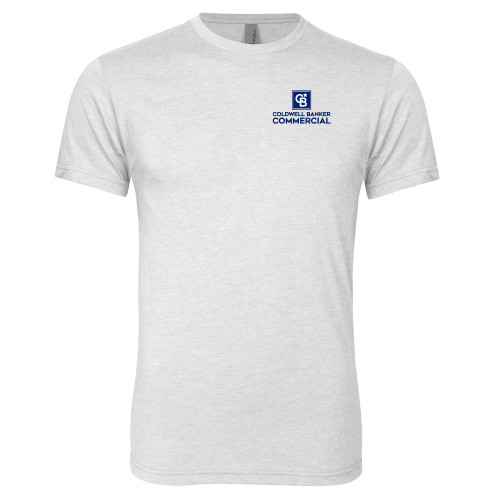 Next Level Heather White Triblend Tee-Coldwell Banker Commercial