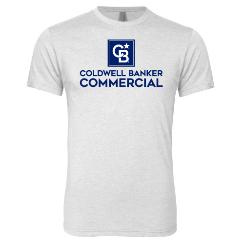 Next Level Heather White Triblend Tee-Coldwell Banker Commercial