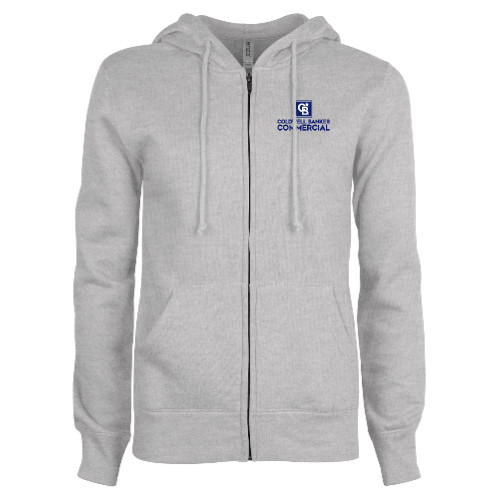 ENZA Womens Grey Fleece Full Zip Hoodie-Coldwell Banker Commercial