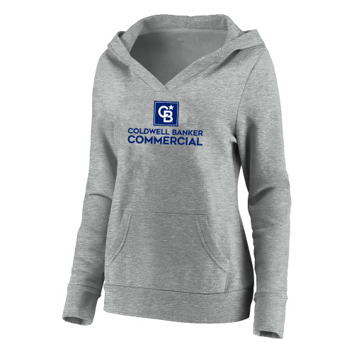 Womens Plus Heather Grey Hoodie-Coldwell Banker Commercial
