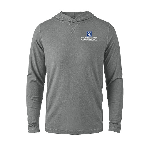 Grey Heather Long Sleeve Hooded Tee-Coldwell Banker Commercial