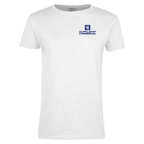 Womens White Short Sleeve Tee-Coldwell Banker Commercial