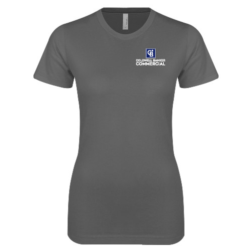 Next Level Womens Charcoal Boyfriend Tee-Coldwell Banker Commercial