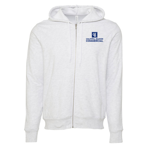 Bella + Canvas Ash Grey Full Zip Hood-Coldwell Banker Commercial