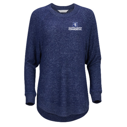 Boxercraft Womens Navy Heather Cuddle Oversized Crew-Coldwell Banker Commercial