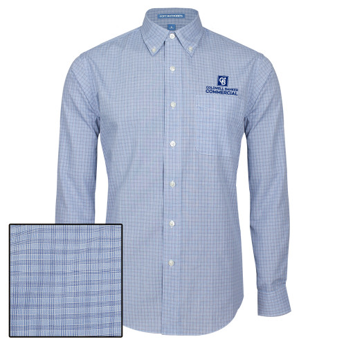 Navy Plaid Long Sleeve Button Down-Coldwell Banker Commercial
