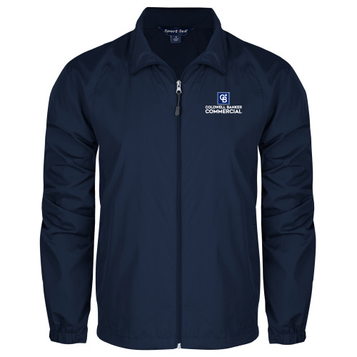 Navy Full Zip Wind Jacket-Coldwell Banker Commercial