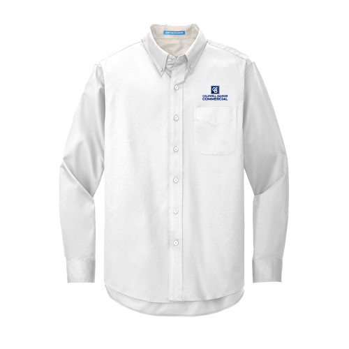 White Twill Button Down Long Sleeve-Coldwell Banker Commercial