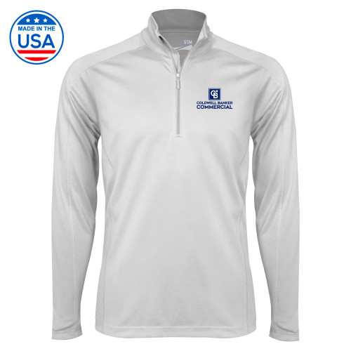 Syntrel White Interlock 1/4 Zip-Coldwell Banker Commercial