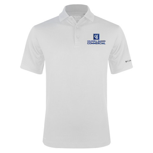 Columbia White Omni Wick Drive Polo-Coldwell Banker Commercial