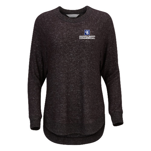 Boxercraft Womens Black Heather Cuddle Oversized Crew-Coldwell Banker Commercial