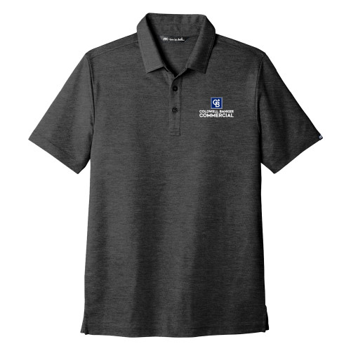 TravisMathew Black Oceanside Heather Polo-Coldwell Banker Commercial