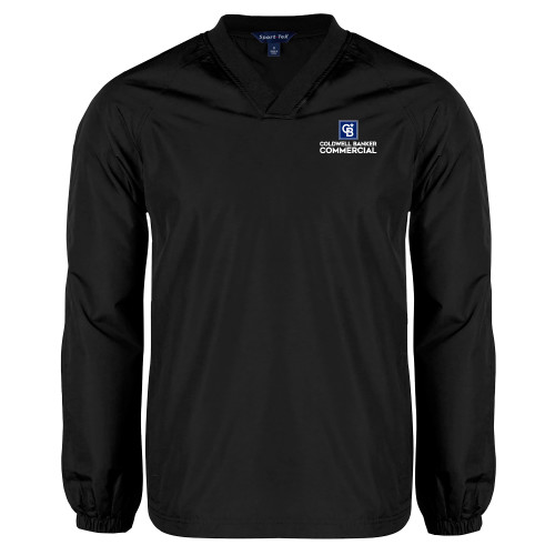 Black V Neck Raglan Windshirt-Coldwell Banker Commercial