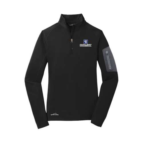 Eddie Bauer Womens Black 1/2 Zip Performance Fleece-Coldwell Banker Commercial