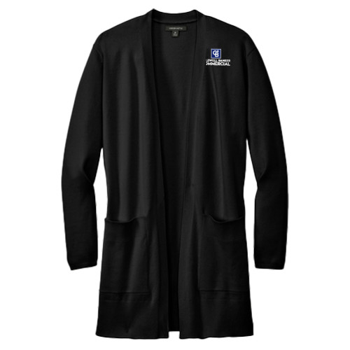 Mercer + Mettle Womens Black Open Front Cardigan Sweater-Coldwell Banker Commercial
