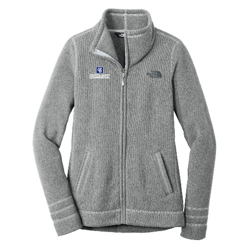 The North Face Womens Grey Heather Fleece Jacket-Coldwell Banker Commercial