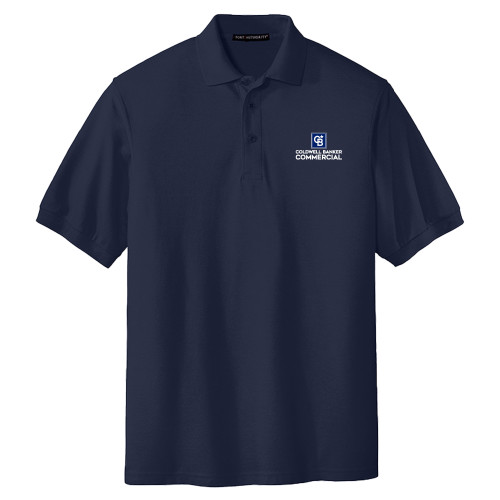 Extended Navy Silk Touch Polo-Coldwell Banker Commercial