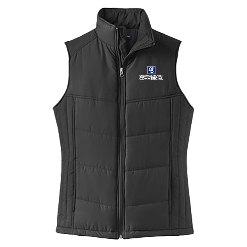 Womens Black Puffer Vest-Coldwell Banker Commercial