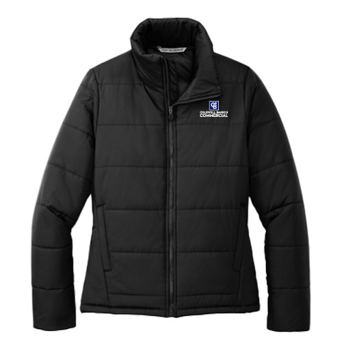 Womens Black Puffer Jacket-Coldwell Banker Commercial