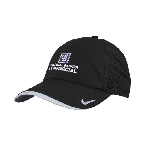 Nike Black Dri Fit Perforated Hat-Coldwell Banker Commercial