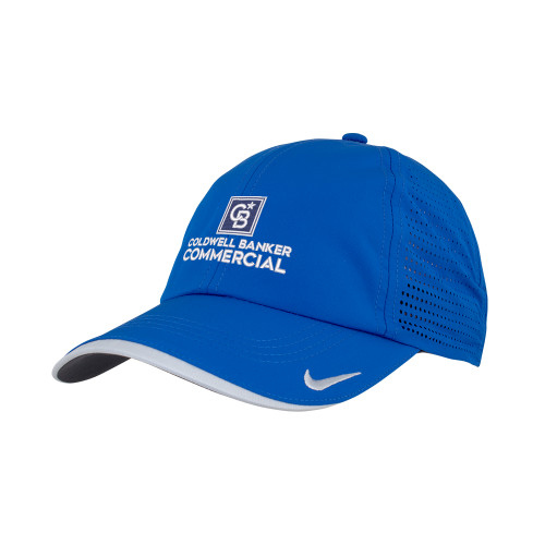 Nike Royal Dri Fit Perforated Hat-Coldwell Banker Commercial