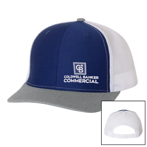 Richardson Royal/White/Heather Trucker Hat-Coldwell Banker Commercial