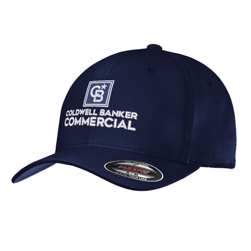 Navy Flexfit Structured Low Profile Hat-Coldwell Banker Commercial