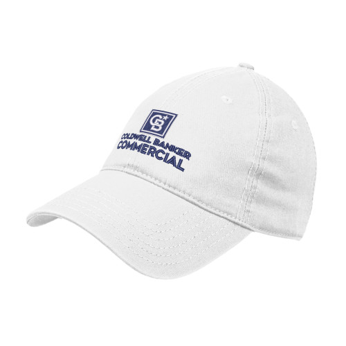 White Unstructured Adjustable Low Profile Hat-Coldwell Banker Commercial