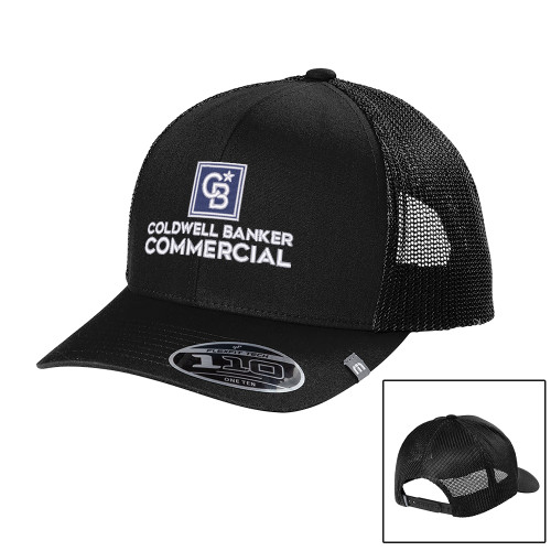 TravisMathew Black Trucker Cap-Coldwell Banker Commercial