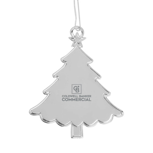 Silver Tree Ornament-Coldwell Banker Commercial Engraved