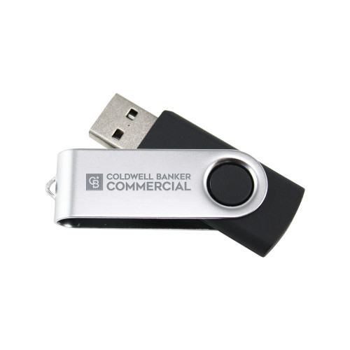 USB Black Mini Pen Drive 8G-Coldwell Banker Commercial - Horizontal Engraved